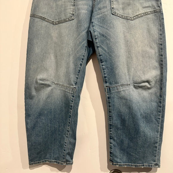 Shon Jean Mid-Rise Stretch Barrel Denim in Summer Wash