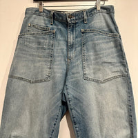 Shon Jean Mid-Rise Stretch Barrel Denim in Summer Wash