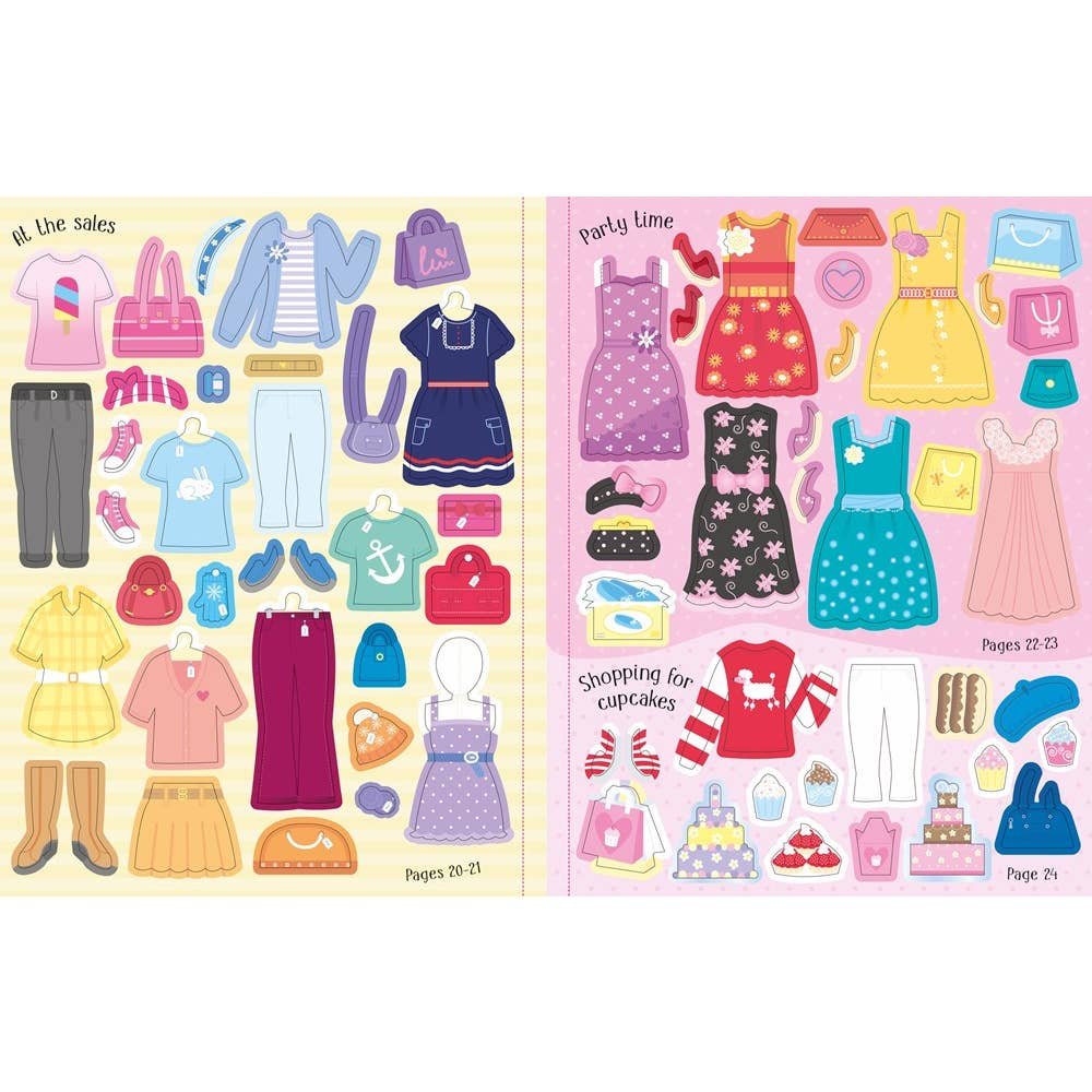 Sticker Dolly Dressing Shopping