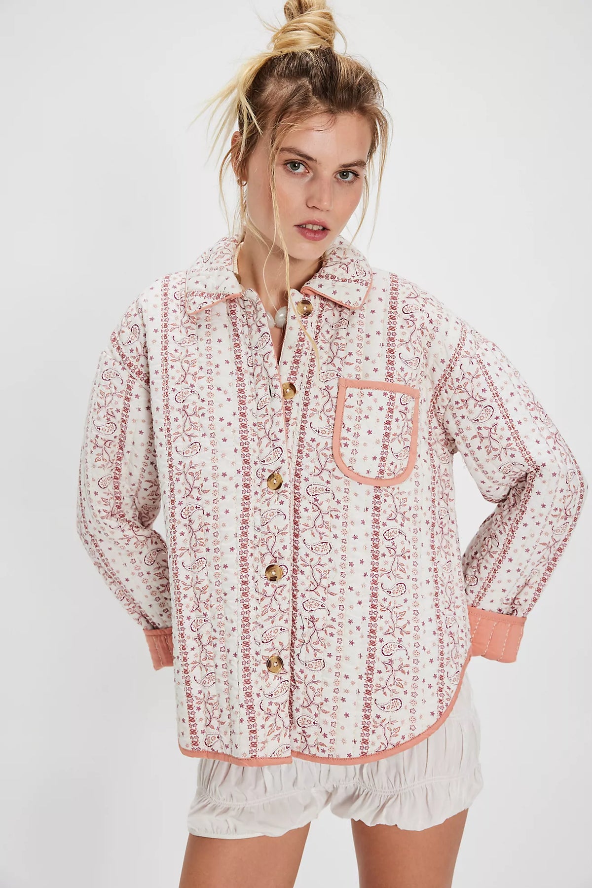 Alexie Jacket in Ivory - Vera Stripe