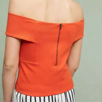 Deletta Orange OTS Top Size Small