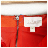 Deletta Orange OTS Top Size Small
