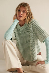 Amy Sweater Tee in Cameo Green