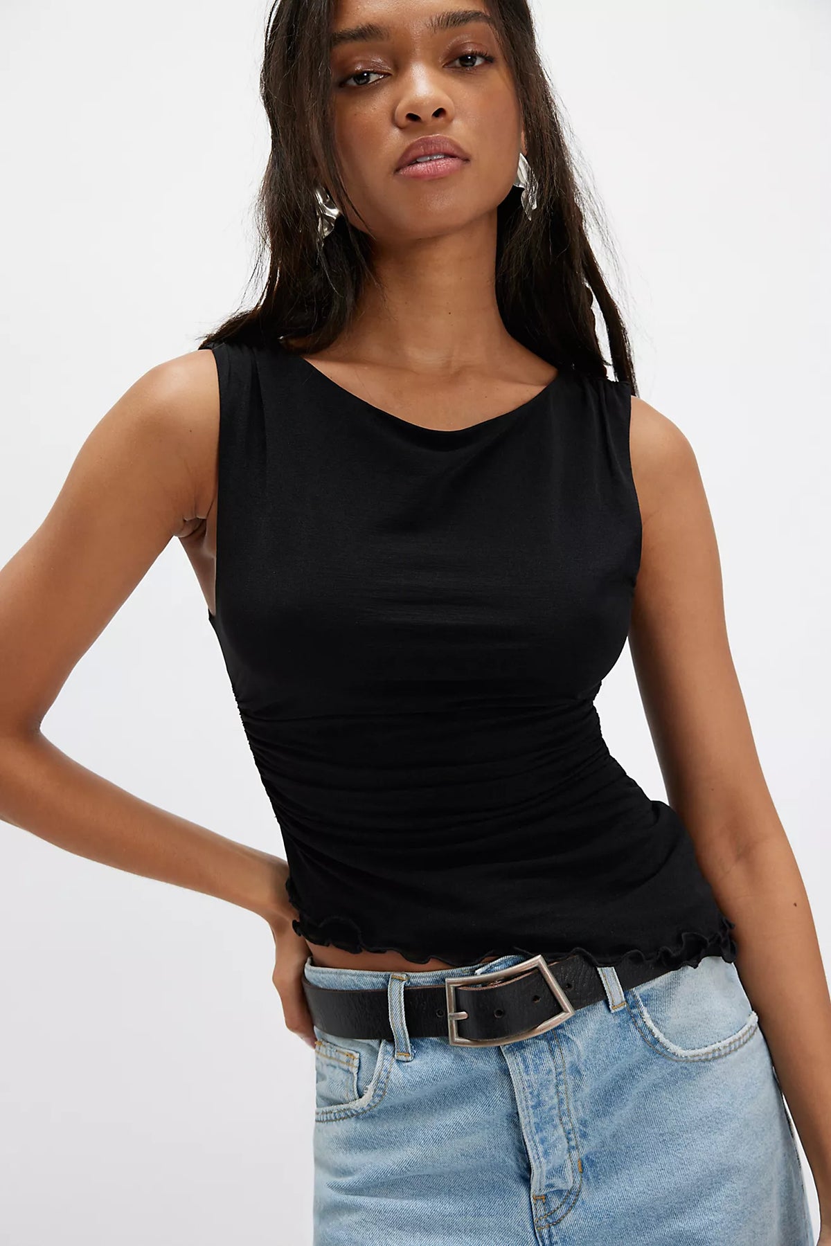 Ash Knit Top in Black