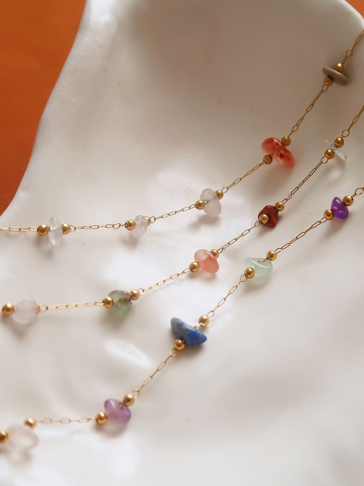 Besse 18K Gold Non-Tarnish Multi Gemstone Bracelet