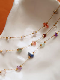 Besse 18K Gold Non-Tarnish Multi Gemstone Bracelet