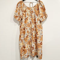 Linen Floral Dress