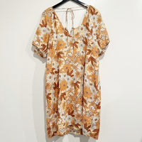 Linen Floral Dress