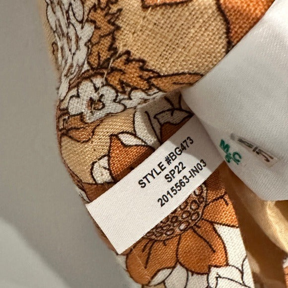 Linen Floral Dress