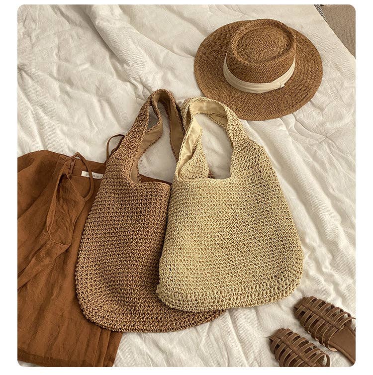Summer Beach Woven Straw Shoulder Bag