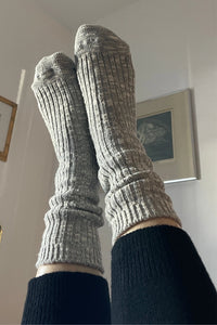 Cottage Socks ~ Heather Grey