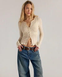 Love Cardi in Winter White Heather