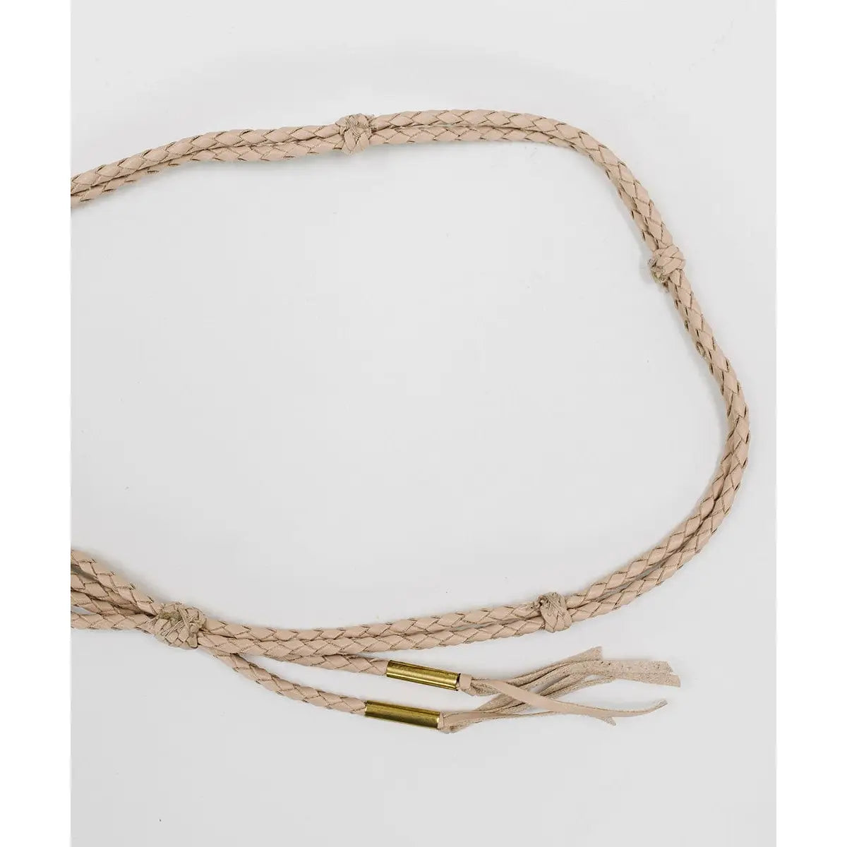 Lasso Braided Hat Band in Beige