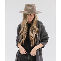 Lasso Braided Hat Band in Beige