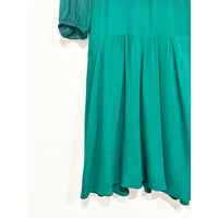 Dulce Puff Sleeve Mini Dress in Emerald Green - 0