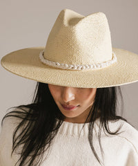 Braided Rope Hat Band in Natural White