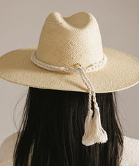 Braided Rope Hat Band in Natural White