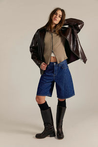 We The Free Brunch Girl Zip-Up in Dusted Cocoa