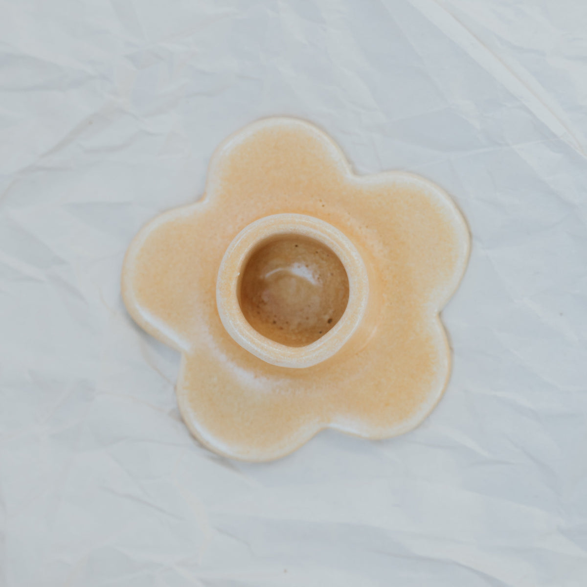 Floral Candlestick Holder ~ Buttercup