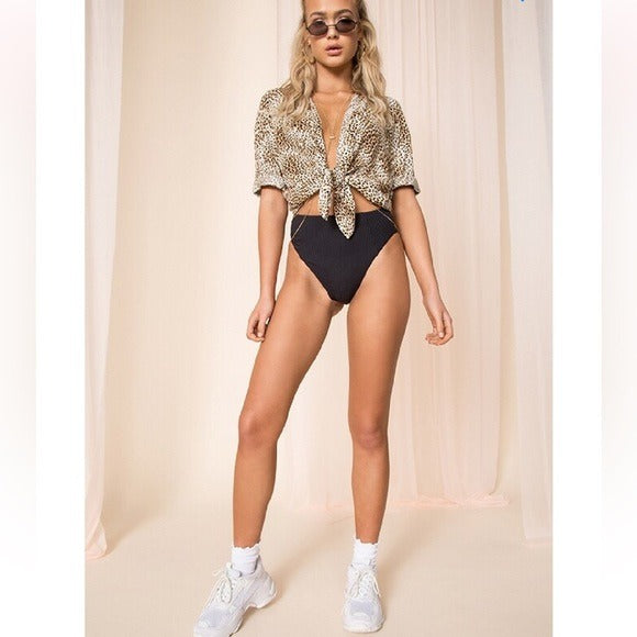 Feline Woven Top - XS
