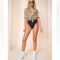 Feline Woven Top - XS