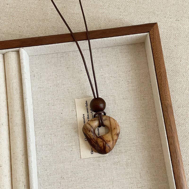 Minimalist Resin Hollow Geometry Pendant Necklace