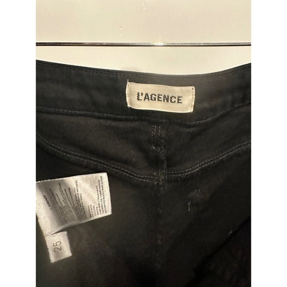 Krista High Rise Black Tapered Leg Jeans - 25