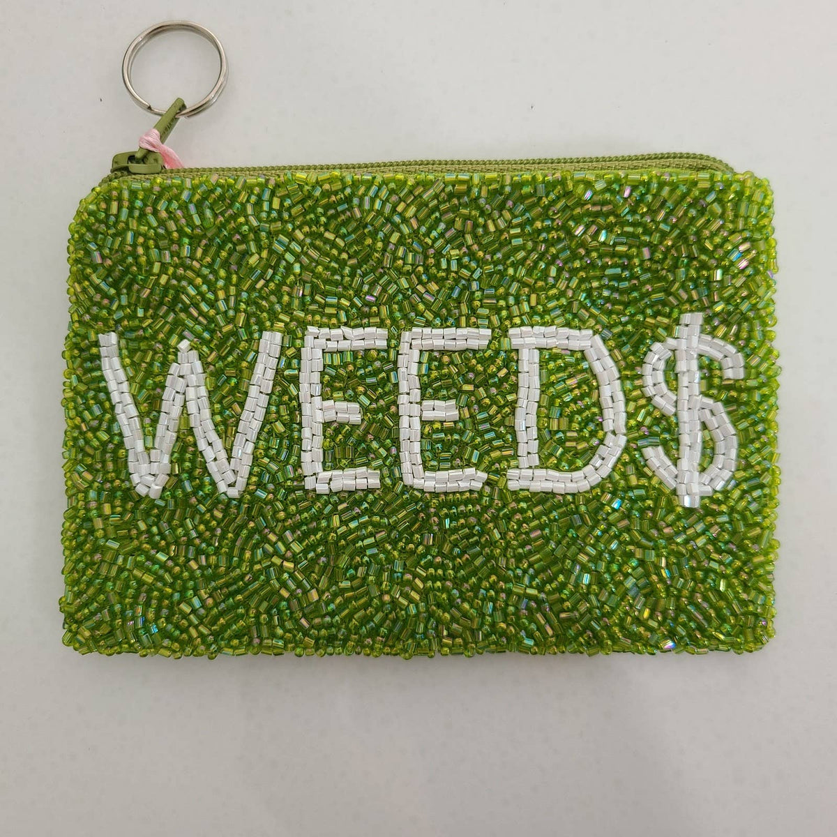 Weed Money Beaded Coin Purse