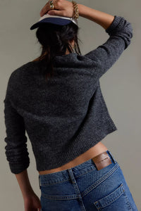 School Girl Cardigan in Charcoal Heather