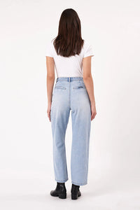 Chloe Pleat Jeans in Light Blue