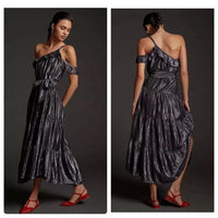 Maeve Ruffled One-Shoulder Midi Dress‎