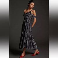 Maeve Ruffled One-Shoulder Midi Dress‎