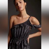Maeve Ruffled One-Shoulder Midi Dress‎
