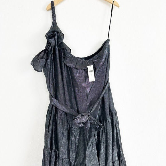 Maeve Ruffled One-Shoulder Midi Dress‎