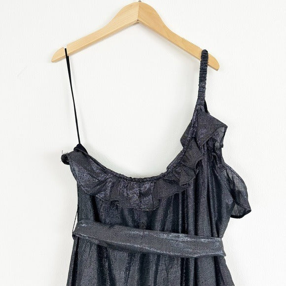 Maeve Ruffled One-Shoulder Midi Dress‎