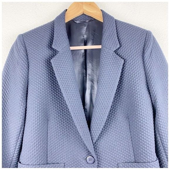 Textured Navy Blazer