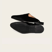 The Letta Slipper in Black Calf‎ Hair