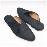 The Letta Slipper in Black Calf‎ Hair