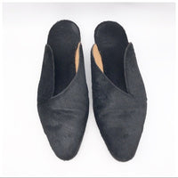 The Letta Slipper in Black Calf‎ Hair