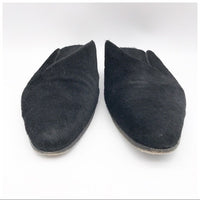 The Letta Slipper in Black Calf‎ Hair