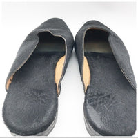 The Letta Slipper in Black Calf‎ Hair