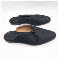 The Letta Slipper in Black Calf‎ Hair