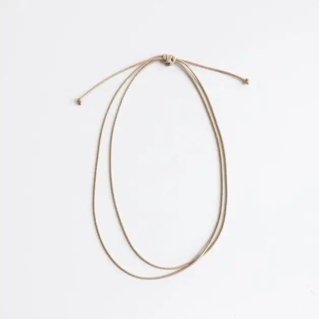 Double Strand Rope Band in Tan