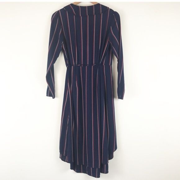 NWT Prya Wrap Dress - Navy Oxblood Stripe Size XS