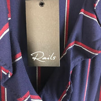 NWT Prya Wrap Dress - Navy Oxblood Stripe Size XS