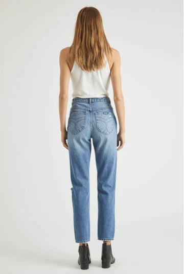 Dusters High Rise Slim Jeans in Hamptons Recycled Worn