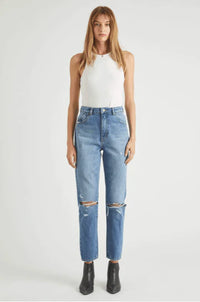 Dusters High Rise Slim Jeans in Hamptons Recycled Worn