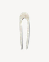 French Hair Pin in Opalite Shell Checker