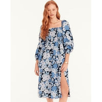 Linen Daydream Dress in Zinnia Floral - Small
