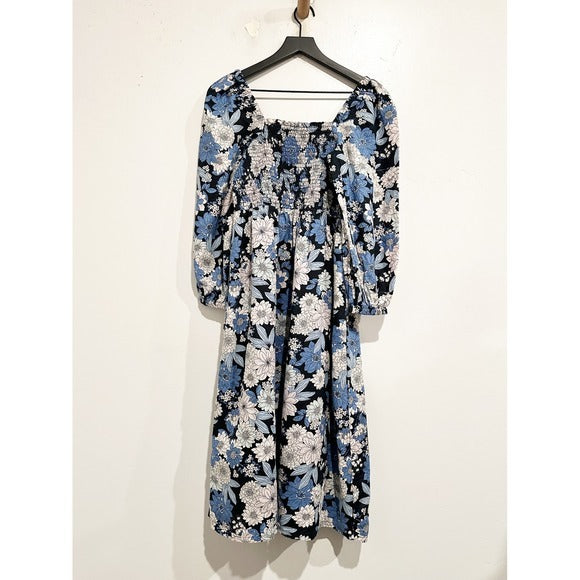 Linen Daydream Dress in Zinnia Floral - Small